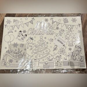 🎄 XMAS13-AA - 8 pack Christmas Coloring Placemats for Kids, Disposable Paper Pl…